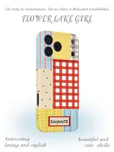 チェック柄のシンプルデザインのスマホケース【iPhone・Huawei・OPPO・Vivo対応】