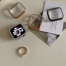 Apple Watch 対応 ケース カバー ラインストーン キラキラ メッキ加工 「Monna」