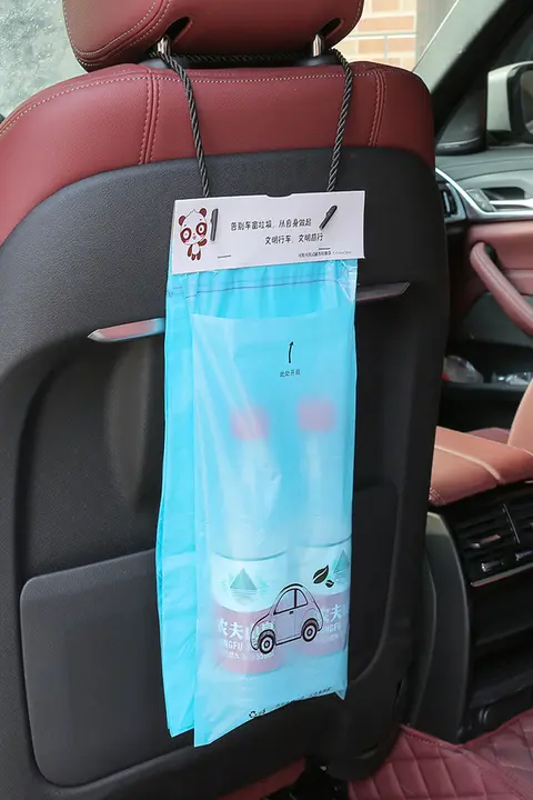 車載用ゴミ袋【貼り付け式・折りたたみ・多機能クリーニング袋】