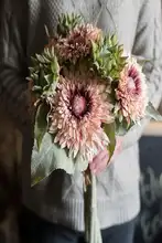 かわいらしいくまのひまわりブーケ【造花・インテリア装飾用】