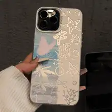 海洋水彩の小魚デザインスマートフォンケース【iPhone・Android対応】