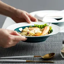 ディナープレート 北欧風 ヘアライン仕上げ フレンチ風 リム皿 スープ皿 パスタ皿 ホテル仕様 レストラン 盛り付け ステーキ