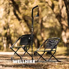 WELLHIKE アウトドア折りたたみ椅子【ダブルサイド・コーデュラ・高低調節可能・キャンプ・フィッシング用】