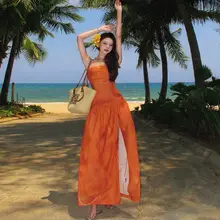 エレガントなワンピース【フレンチスタイル・肩出し・ウエストシェイプ・長袖】