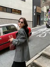 レトロデザインのミディアム丈コート【ワークスタイル・防寒・女性用】