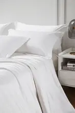 ホテル用コットン四点セットベッドリネン【白色・全自動洗濯対応】（セットアップ対応）