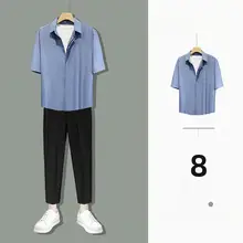 サマーアイスシルク薄手ドレープ9点 スーツパンツ メンズ