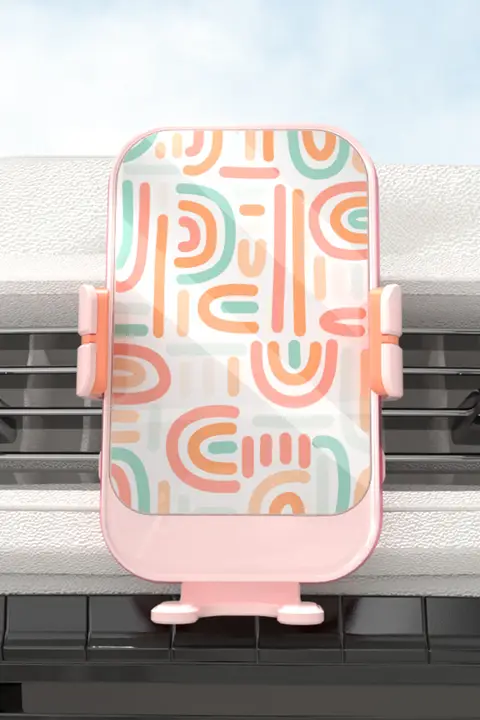 ジョージ 無線充電車載スマホホルダー【エアコン吹出口取り付け可能・女性向け・ナビ対応】