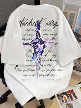 アメリカンスタイルのグラフィックプリントTシャツ【ショートスリーブ・ユニセックス・ルーズフィット】