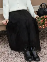 レトロブラウンのプリーツスカート【高腰・Aライン・ミディ丈・女性用】（セットアップ対応）