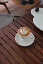 高級陶器製 コーヒーカップ＆ソーサー【フランス風・午後のティーセット・カフェラテ用】