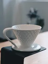 ドリップコーヒー フィルター V60 シングルホール セラミック 家庭用 ドリ  ップコーヒー器具 ホワイトダイヤモンドパターン