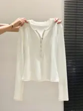 極上の柔らかさの長袖Tシャツ【半開き襟・ボタン付き・フィットデザイン・春秋用】