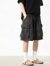 アメリカンカモフラージュ多ポケット作業用ショートパンツ【メンズ・夏用・カジュアル】（セットアップ対応）
