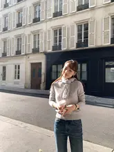 一体型デザインの柔らかいケーブル編みウールニットセーター【女性用・フード付き・暖かい】（セットアップ対応）