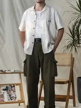 ボウリングシャツ 半袖 キューバ襟 ヴィンテージ刺繍 夏に最適