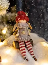 クリスマス天使の女の子フィギュア【デスク装飾・かわいいギフト・フェスティブデザイン】