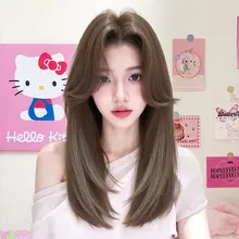 オシャレなレイヤー入りレースウィッグ【女性用・肩までの長さ・ハイグレード】