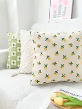 かわいい花柄クッション【コットンリネン・ソファ用・枕付き】