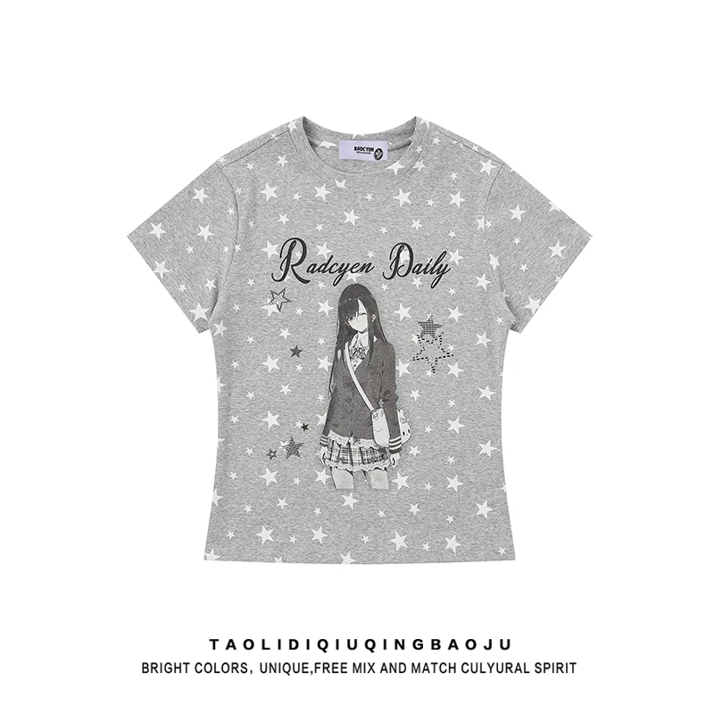 2次元同人誌とACGタシャツの違いは？星柄の量産系女子イラストTシャツでどう選ぶ？