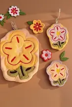 可愛いキッチン＆バスルーム用タオル【吸水性・フック付き・刺繍デザイン】