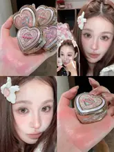 花園デザインのコーラルチークパレット【凍乾技術・エンボス加工・豊富な発色】