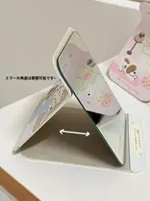 折りたたみミラー コンパクト 卓上 自立 化粧鏡 据え置き レディース 学生 身だしなみ