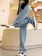 夏用天竺デニムパンツ【大きいサイズ・ハイウエスト・ワイドレッグ・ゆったり】