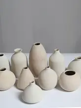 手作り粗陶風のヴィンテージ風干し花用花瓶【景徳鎮陶器・インテリア小物】