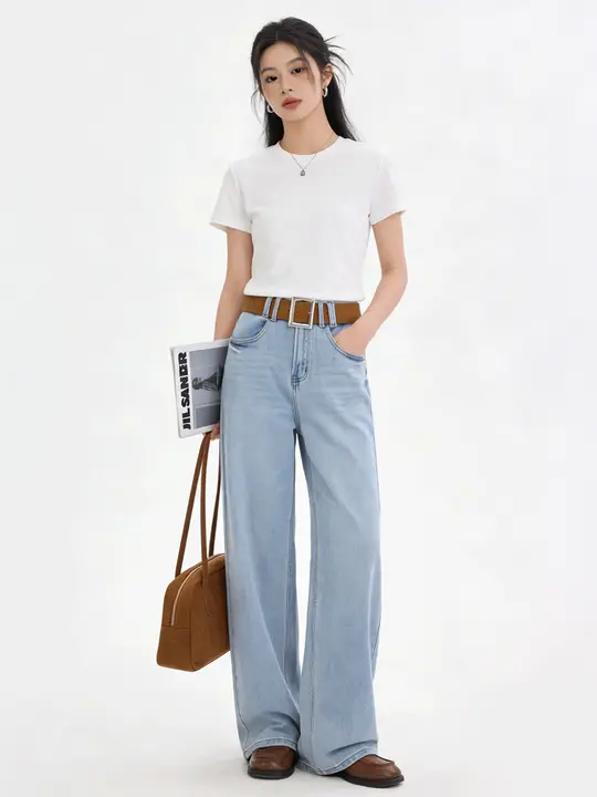 ワイドパンツ レディース ソフトデニム ドレープ感 ゆったり 着痩せ シンプル 通勤 オフィスカジュアル 着回し 春