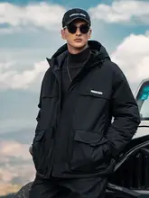 工事用ダウンジャケット【フード付き・保温・冬用・白鹅绒使用】