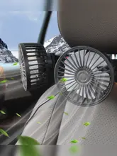 車載ファン【USB接続・調節可能・強力な風力・後部座席用】
