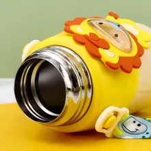 かわいい316ステンレス鋼製子供用保温ボトル【真空二重構造・ショルダーベルト付き・ポータブル】
