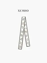 猫科動物デザインのサテンストール【桑蚕丝・首に巻ける】