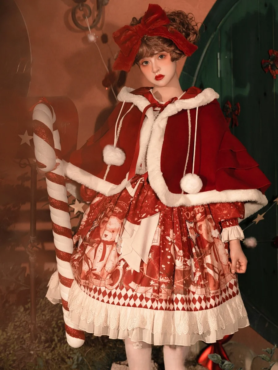 ロリータ風スウィートコスチュームドレス：クリスマス会での大人向け出し物としての実用性とシーン適応