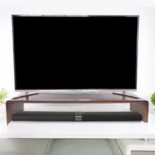 天然木製 テレビ用モニター台【収納スペース付き・オーディオ機器置きラック・高置きタイプ】