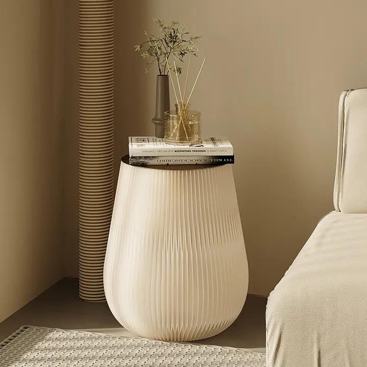 モダンデザインのサイドテーブル【シンプル・リビングや寝室用・軽量可動式】