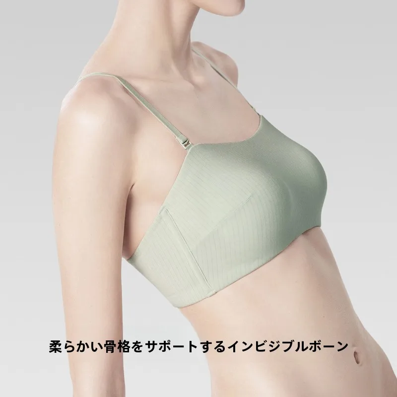 無痕デザインブラトップ：垂れないフィット感と柔らかさの実証