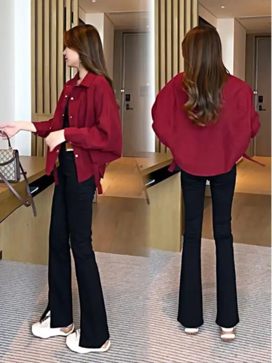 レトロなカラーが魅力的なショートジャケット【春秋用・カジュアル・女性用】