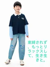 春用 子供用 長袖ポロシャツ【高品質・偽二重デザイン・大人っぽいスタイル】（セットアップ対応）
