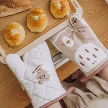 かわいいクマデザインの耐熱手袋【厚手・キッチン・オーブン用】