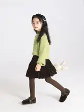 子供用 ベロア製 半身スカート【おしゃれな傘型・秋用】