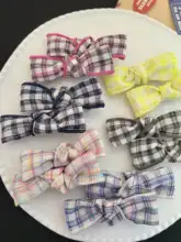 高密度焼き縁バブルチェック筒状リボン付きカチューシャ【ハンドメイドDIY・ペット用リボン】