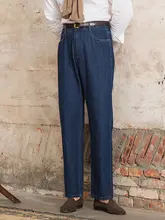 ジーンズ モデル ファッションカジュアル ハイウエスト ストレート ヴィンテージウォッシュ