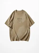 カジュアルなタイダイ染め刺繍入りの短袖Tシャツ【ユニセックス・ルーズフィット・丸首】（セットアップ対応）