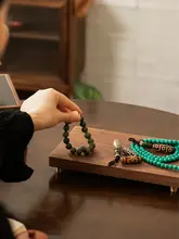 黒胡桃木製の手串やアクセサリー展示スタンド【無垢材・デスクトップ用・茶室スタイル】