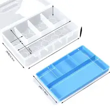 健桦 R770 2層透明プラスチック収納ボックス【デュアルロック・美術用スケッチ鉛筆ケース・調 整可能な仕切り付き】