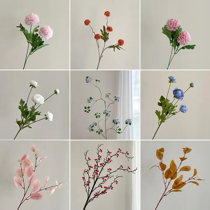 新年用造花装飾用フラワーアレンジメント【プラスチック製・インテリア用・生花風】