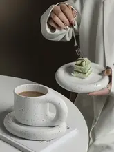 北欧風 スプラッシュデザイン マグカップ【フタ付き・カップル用・家庭用・オフィス用・夏に最適・陶器】