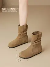 加絨内増高型ブーツ【冬用・スリムフィット・マーチンブーツ】